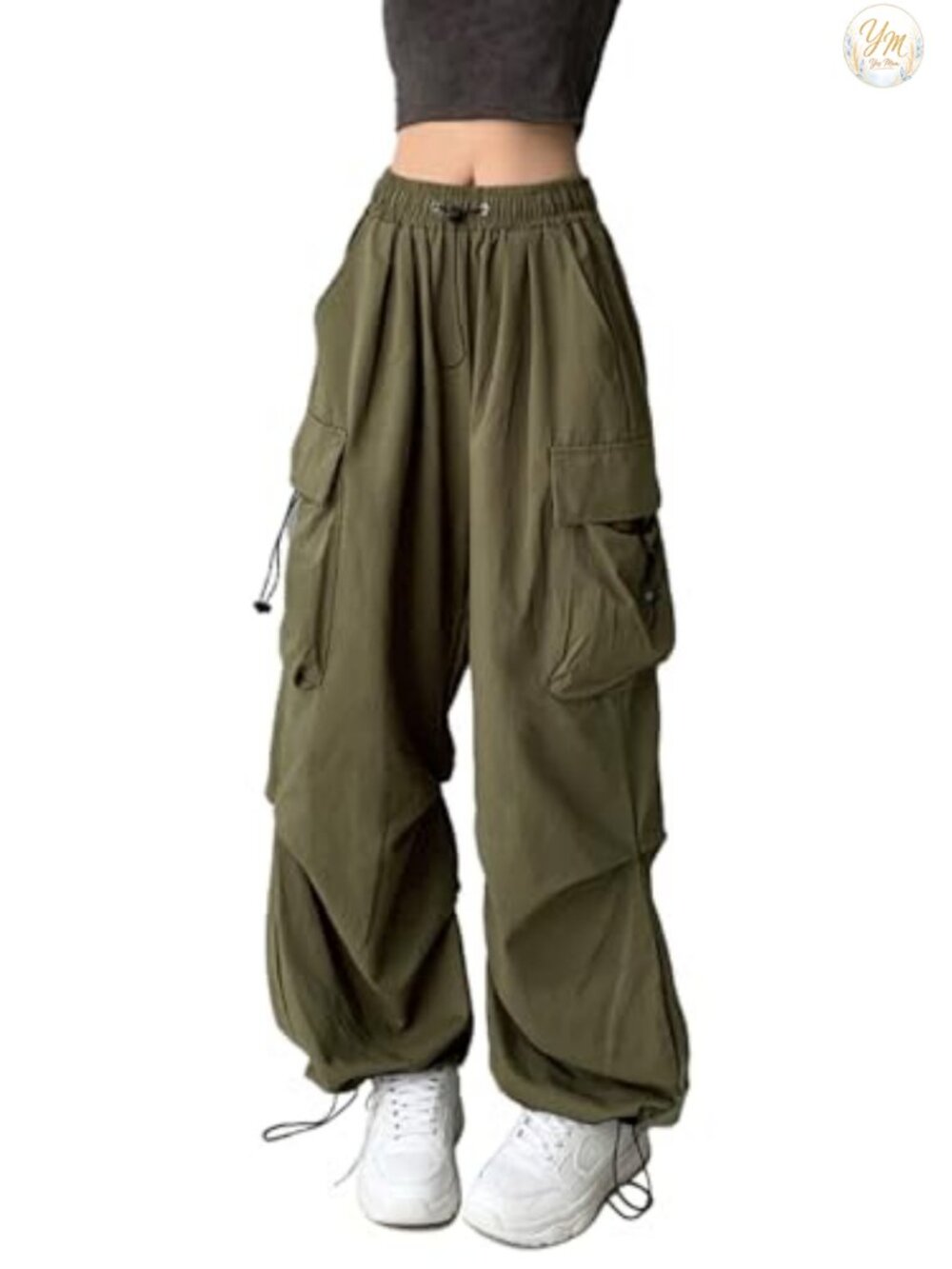 Women's High Waisted Utility Cargo Pants Parachute Pants Streetwear Joggers